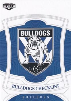 2023 NRL Traders Elite #019 Canterbury-Bankstown Bulldogs Checklist Front
